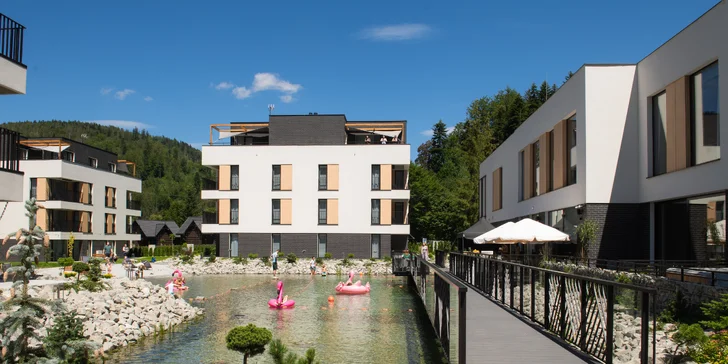 Moderní resort v polských Beskydech: apartmán s kuchyňkou, jídlo a neomezený wellness