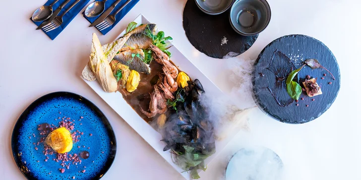 Francouzské menu pro 2 osoby: bouillabaissa s rybami a mořskými plody i dezert, kuchař s michelinskou praxí
