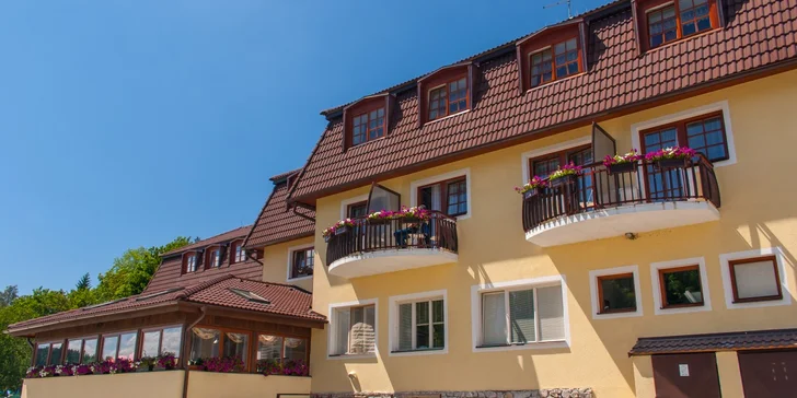 Pobyt v hotelu přímo u Lipna: příjemný pokoj, polopenze i drink