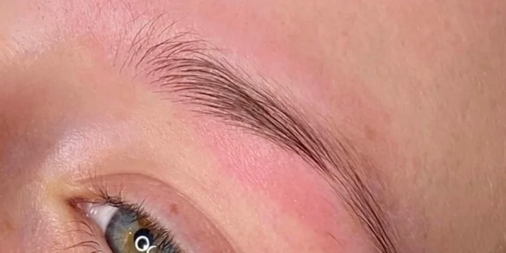 Permanentní make-up obočí pudrovou metodou a i make-up horních očních linek, až na 3-5 let