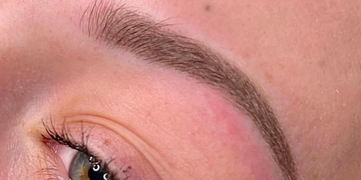 Permanentní make-up obočí pudrovou metodou a i make-up horních očních linek, až na 3-5 let
