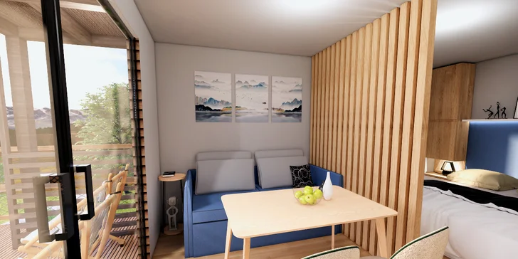 Glamping ve zbrusu novém resortu na jihu Rakouska: luxusní stan nebo tree house, vstupy do vodního světa