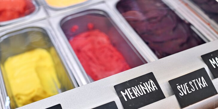 Zmrzlinář na Vinohradech: otevřený voucher na 250 či 500 Kč na zmrzliny, zákusky i nápoje