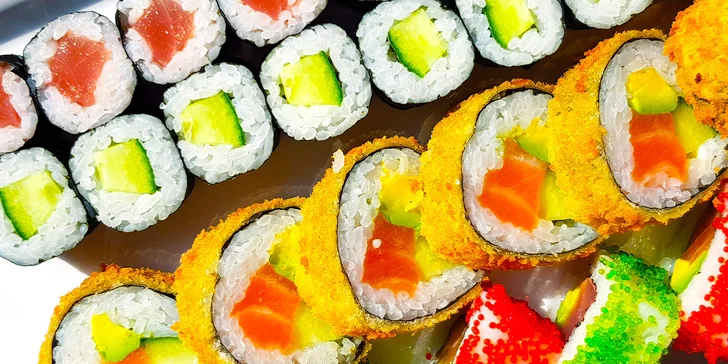 Nechte si naservírovat sushi: 46 nebo 62 ks s lososem, avokádem i tuňákem