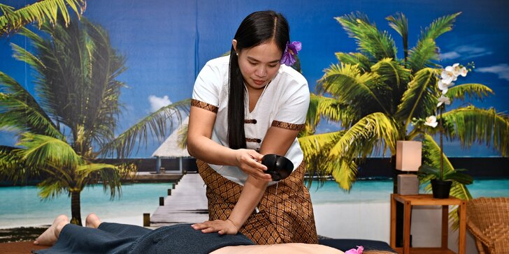 Luxusní thajská masáž dle výběru s francouzskými oleji Yves Rocher i masáží obličeje