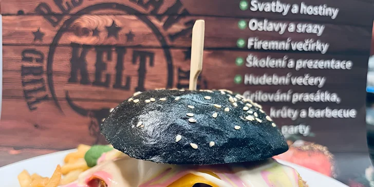 Burgerové menu pro 2 nebo 4 osoby: trhané vepřové maso a hranolky