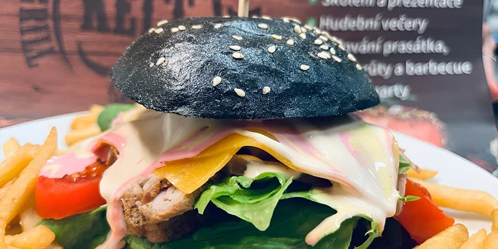 Burgerové menu pro 2 nebo 4 osoby: trhané vepřové maso a hranolky