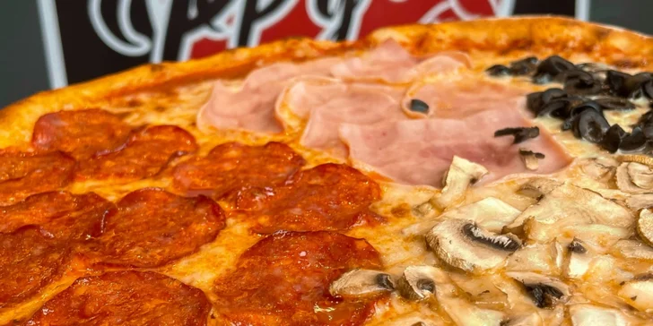 Jedna či dvě pizzy dle výběru o průměru 45 cm: odnos s sebou, krabice v ceně