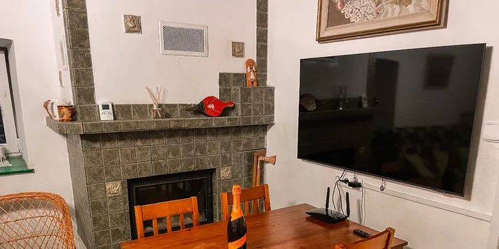 Chaloupka blízko Luhačovic se snídaní, soukromou vířivkou a vinným sklípkem