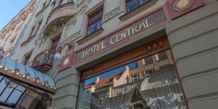 Pobyt v Praze kousek od náměstí Republiky: secesní hotel, snídaně i sauna