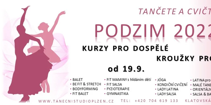 55 minut v pohybu: lekce tanců nebo cvičení dle výběru