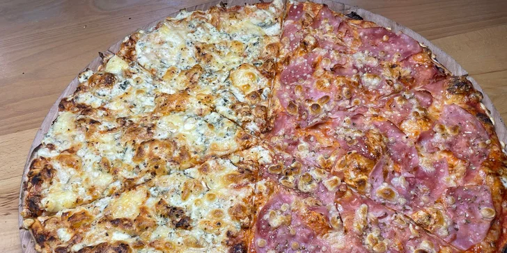 Jedna nebo dvě pizzy dle výběru vč. krabice: různé druhy, 45 cm