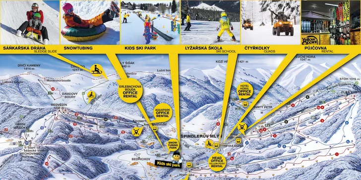 Zážitková jízda rolbou pro malé i velké: úprava dětského ski parku i sjezd sáňkařské dráhy