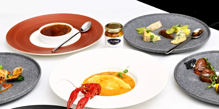 6 chodů pro dva ve vyhlášeném restaurantu Ungelt: pražma či jehněčí, mušle svatého Jakuba i créme brulée
