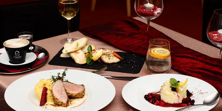 Dokonalá romantika: 3chodové menu a neomezený vstup do wellness pro dva