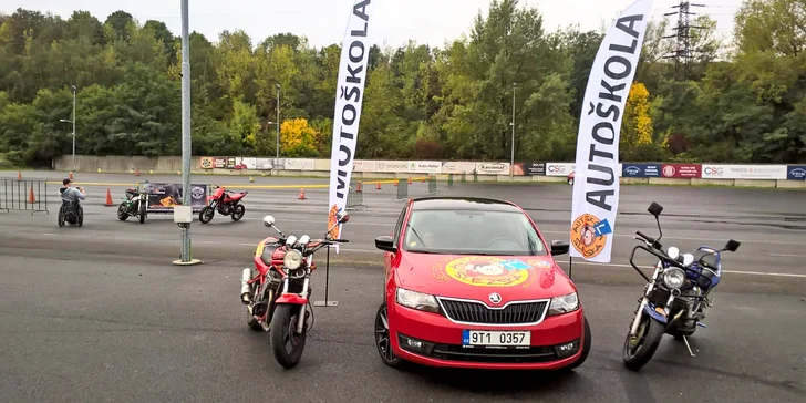 Kondiční jízdy na motorce vč. zapůjčení výbavy: jedna či čtyři 45min. projížďky