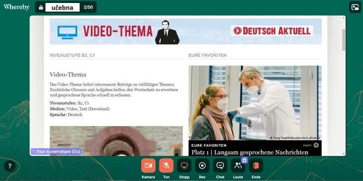 Veškeré materiály k lekcím a výuce německého jazyka jsou v ceně voucheru.