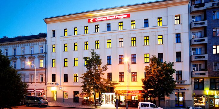 Pražské památky na dosah: pobyt se snídaní v hotelu Clarion na Vinohradech
