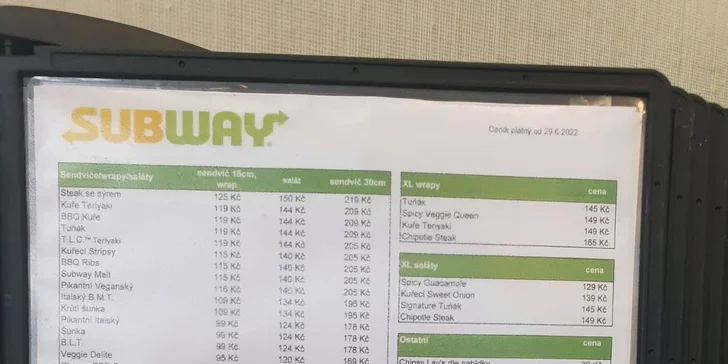 Svačina ze Subway: libovolný sendvič a pečené brambory s omáčkou pro 1 nebo 2 osoby
