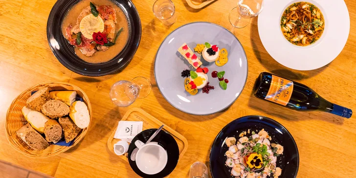 4chodové degustační menu: jelení hřbet či telecí saltimbocca, na výběr i láhev prosecca