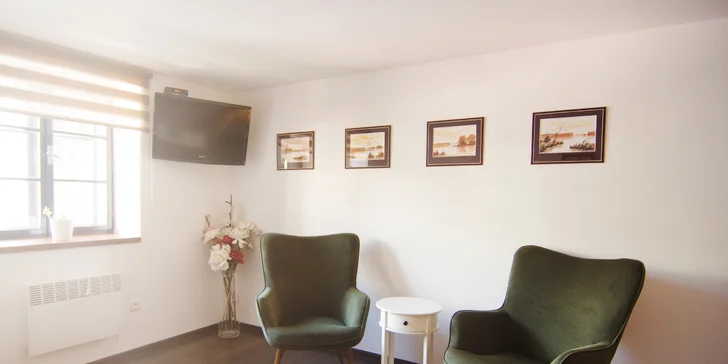 Apartmány v srdci Třeboně až pro 4 osoby: výhled na Zlatou stoku, vstup do Muzea marcipánu