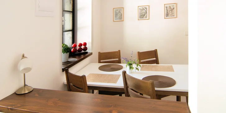 Apartmány v srdci Třeboně až pro 4 osoby: výhled na Zlatou stoku, vstup do Muzea marcipánu
