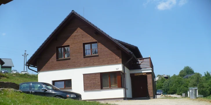Pronájem celé chaty se saunou a vířivkou až pro 8 osob: pobyt v Kvildě, srdci Šumavy
