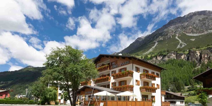 Italské Bormio: hotel blízko termálních lázní, polopenze, ideální zázemí pro rodiny