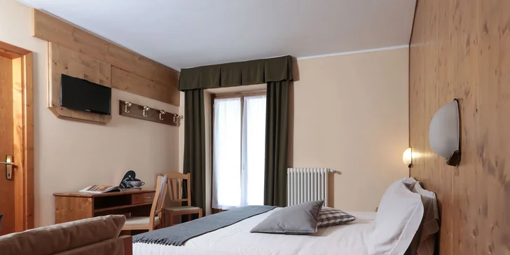 Italské Bormio: hotel blízko termálních lázní, polopenze, ideální zázemí pro rodiny