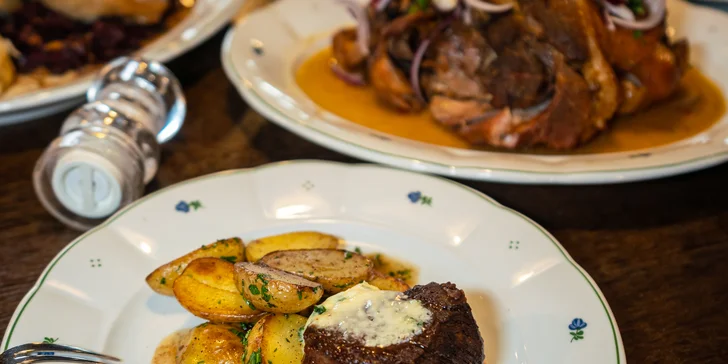 Otevřený voucher do restaurace Potrefená husa: konzumace v hodnotě 500 nebo 1000 Kč