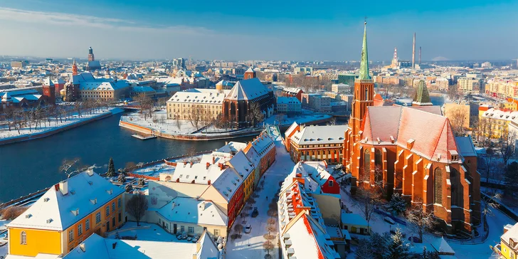 4* pobyt u centra Vratislavi: hotel přímo u Odry, snídaně i sauna, akce 2 děti zdarma