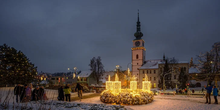 Hotel ze 17. století v centru Třebíče: snídaně, prohlídka památek i welcome drink