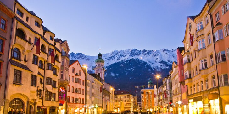 Památky i lyžování: pobyt v Innsbrucku se snídaní a neomezeným vstupem do wellness