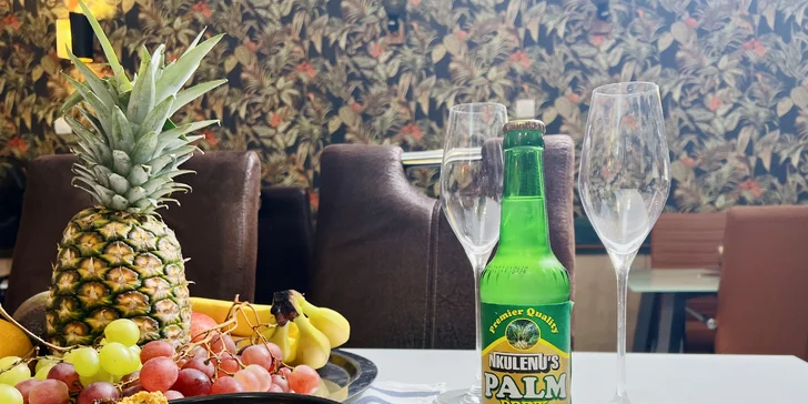 Africké 4chodové menu pro 1 nebo 2 osoby i varianta s palmovým vínem