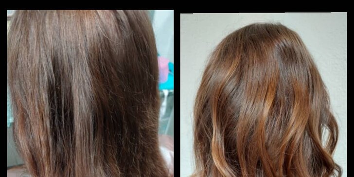 Krásné vlasy: barvení a melír včetně zastřižení konečků vlasů a regenerační kúry