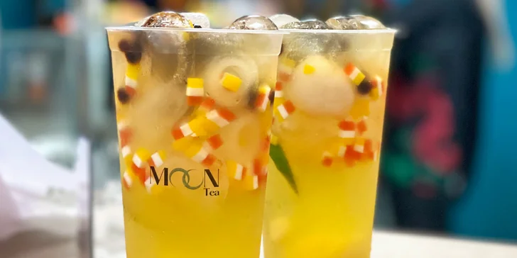 Velký fresh fruit bubble tea dle výběru i s porcí klasických či praskajících jelly