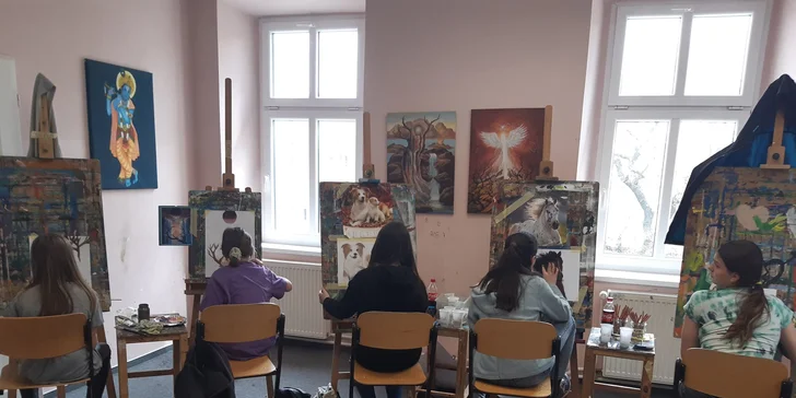 Skupinový kurz malby a kresby portrétu pro 1 nebo 2 osoby