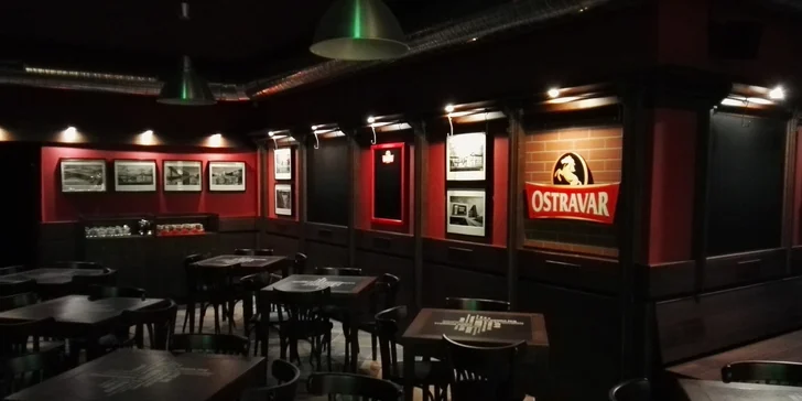 Otevřený voucher do restaurace Jubilejní Ostravarna v hodnotě 500 či 1000 Kč