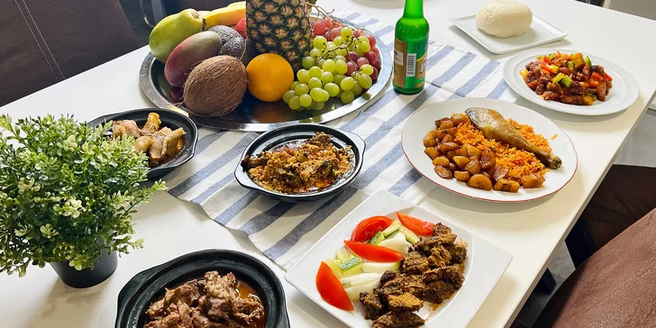 Africké 4chodové menu pro 1 nebo 2 osoby i varianta s palmovým vínem