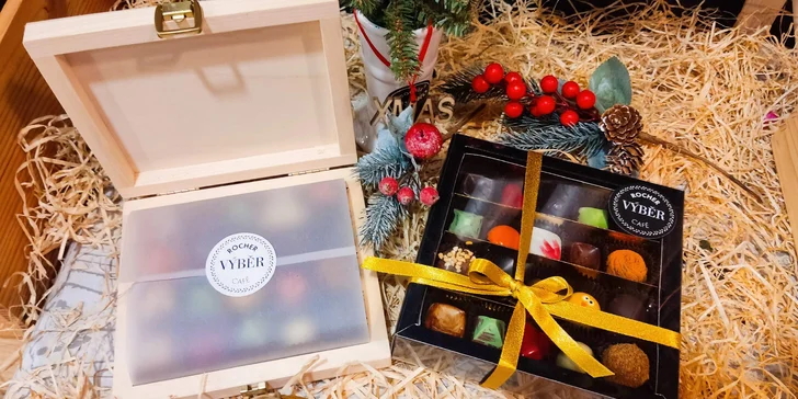 Pralinky a lanýže z čokoládovny Janek v Rocher Café: 10 nebo 20 ks v dárkovém balení