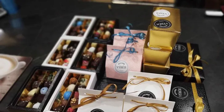 Pralinky a lanýže z čokoládovny Janek v Rocher Café: 10 nebo 20 ks v dárkovém balení