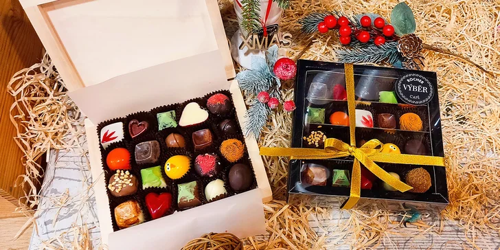 Pralinky a lanýže z čokoládovny Janek v Rocher Café: 10 nebo 20 ks v dárkovém balení