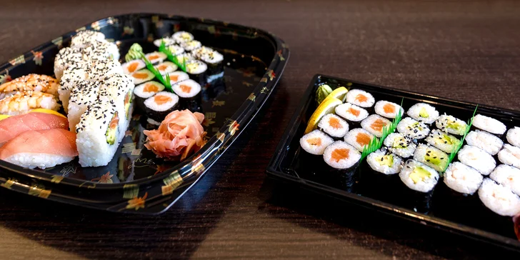 Pardubické Japonsko: sushi sety s 10–36 ks nigiri a maki rolek