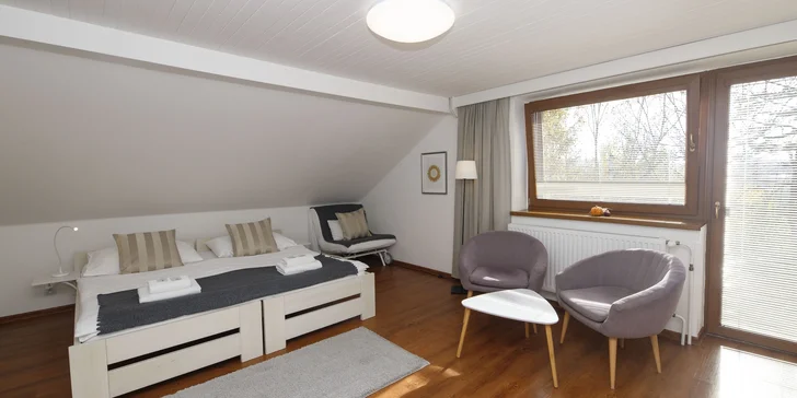 Pohoda v penzionu v Českém Krumlově: pěkný pokoj či apartmán