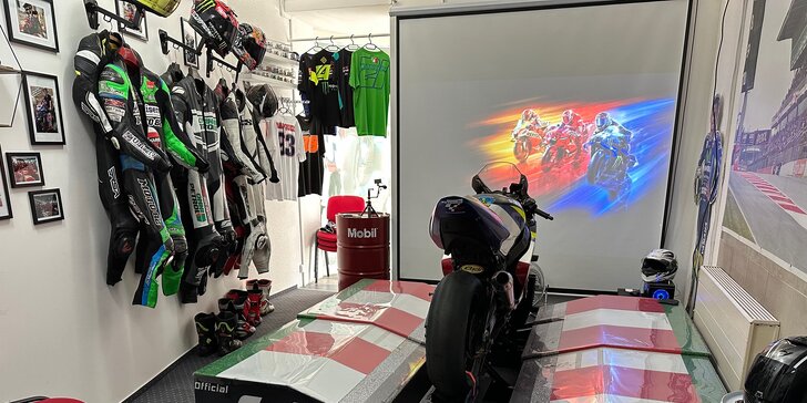 Jízda na oficiálním simulátoru Moto GP: až 70 min. adrenalinu pro 1 osobu