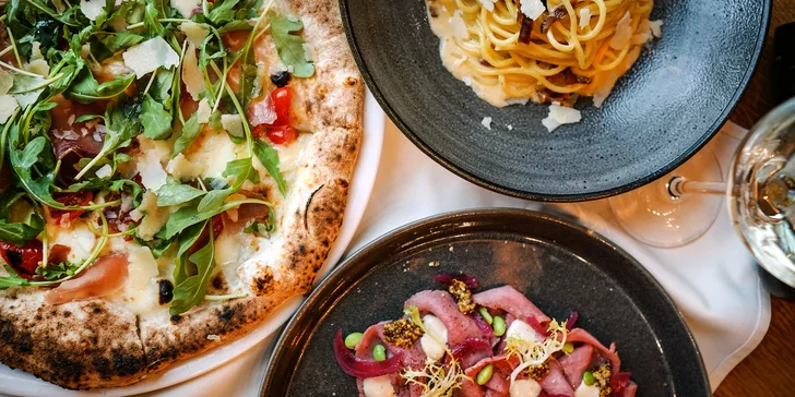 5chodové sezónní menu a lahev prosecca v italské restauraci pro 2 osoby