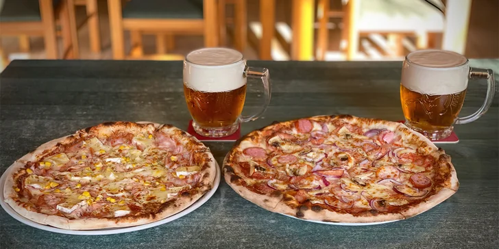 Pro jednoho pizza dle výběru, pro dvě nebo čtyři osoby pizza a třeba i 0,5l pivo Ostravar