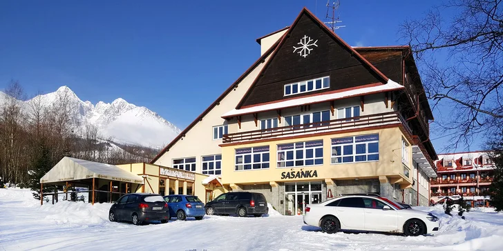 Dovolená ve Vysokých Tatrách: hotel 100 m od lanovky na Lomnický štít, snídaně, sauna
