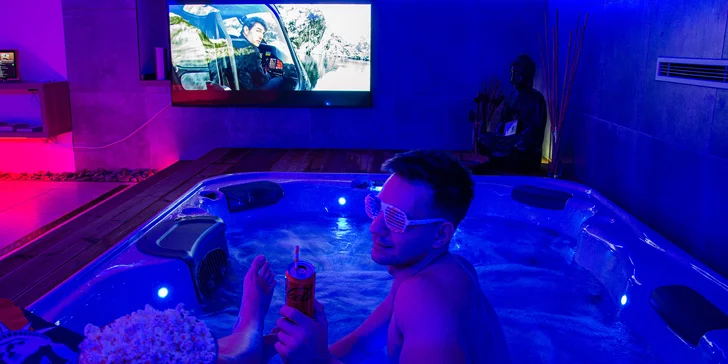 Až 240 min. odpočinku v 5* privátním wellness: varianta s láhví prosecca i s občerstvením a filmy