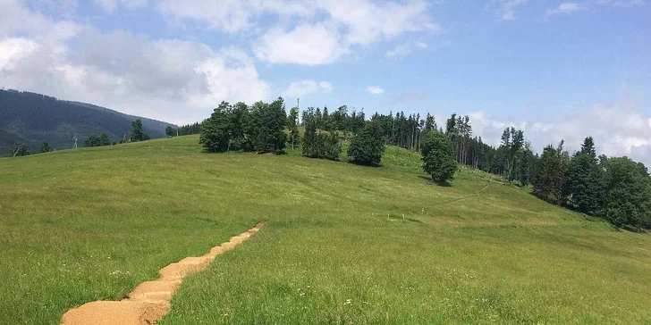 S rodinou do Jeseníků: pronájem chalupy Seninka pod Kralickým Sněžníkem, neomezený relax ve wellness